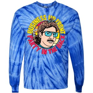 Business Up Front Party In The Back Tie-Dye Long Sleeve Shirt