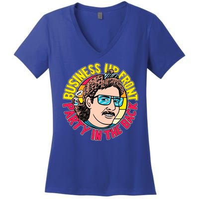 Business Up Front Party In The Back Women's V-Neck T-Shirt