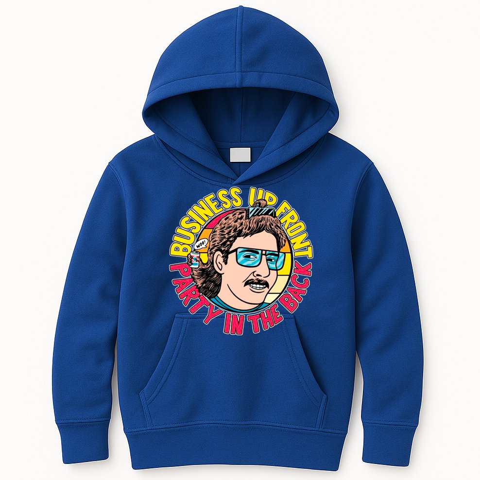 Business Up Front Party In The Back Kids Hoodie