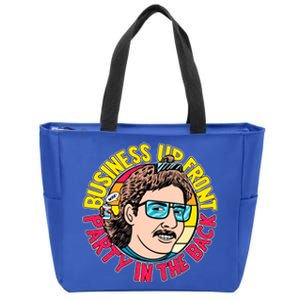 Business Up Front Party In The Back Zip Tote Bag