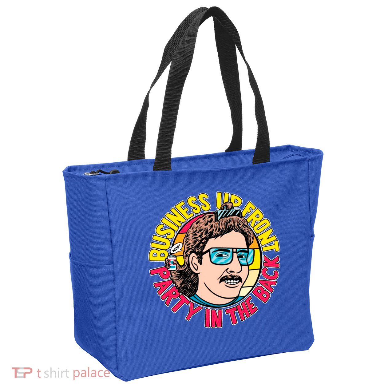 Business Up Front Party In The Back Zip Tote Bag