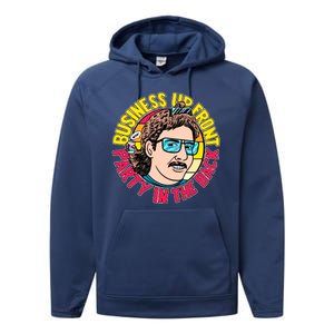 Business Up Front Party In The Back Performance Fleece Hoodie