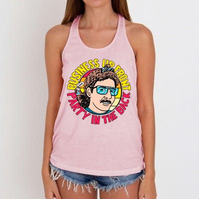 Business Up Front Party In The Back Women's Knotted Racerback Tank