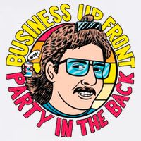 Business Up Front Party In The Back Garment-Dyed Sweatshirt