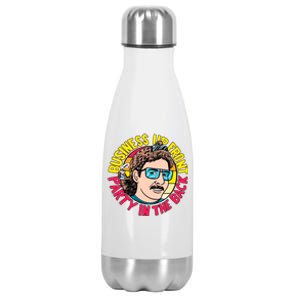 Business Up Front Party In The Back Stainless Steel Insulated Water Bottle