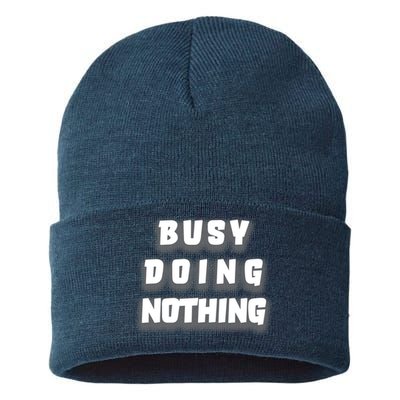 Busy Doing Nothing Sustainable Knit Beanie