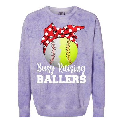 Busy Raising Ballers Colorblast Crewneck Sweatshirt