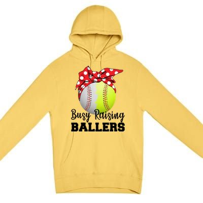 Busy Raising Ballers Premium Pullover Hoodie