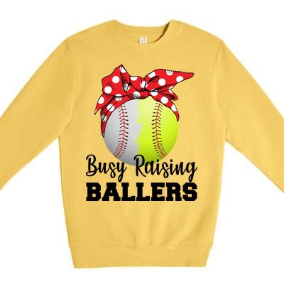 Busy Raising Ballers Premium Crewneck Sweatshirt