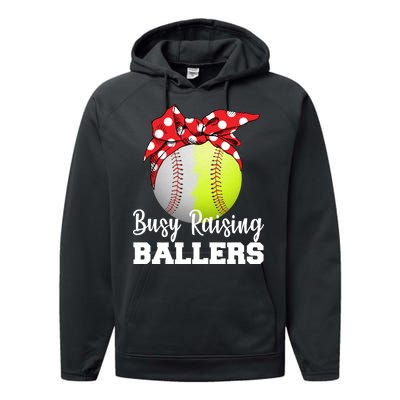 Busy Raising Ballers Performance Fleece Hoodie