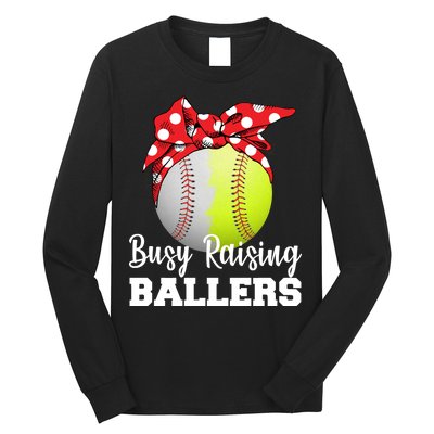 Busy Raising Ballers Long Sleeve Shirt