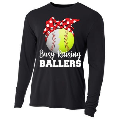 Busy Raising Ballers Cooling Performance Long Sleeve Crew