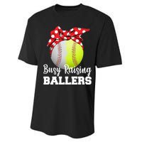 Busy Raising Ballers Performance Sprint T-Shirt