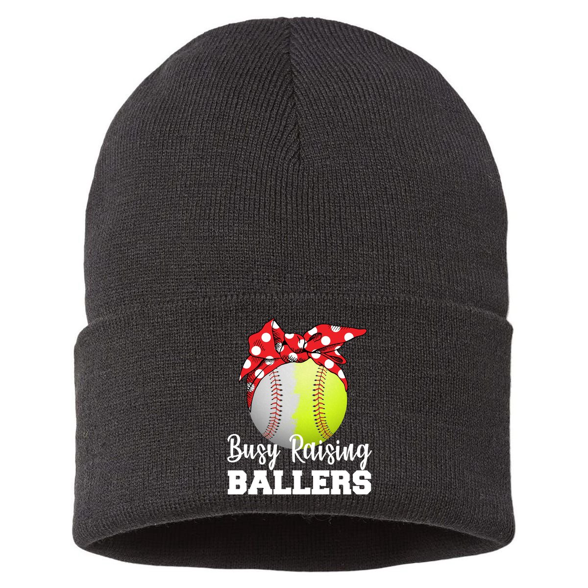 Busy Raising Ballers Sustainable Knit Beanie
