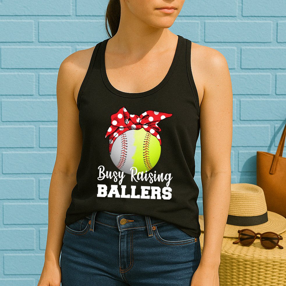Busy Raising Ballers Womens Tank Top