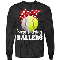 Busy Raising Ballers Tie-Dye Long Sleeve Shirt