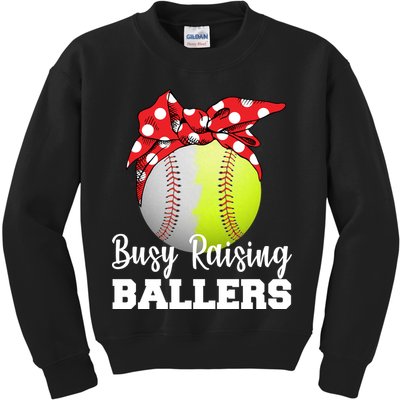 Busy Raising Ballers Kids Sweatshirt
