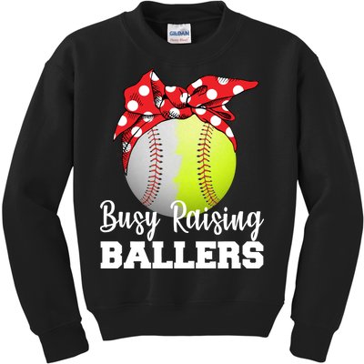 Busy Raising Ballers Kids Sweatshirt