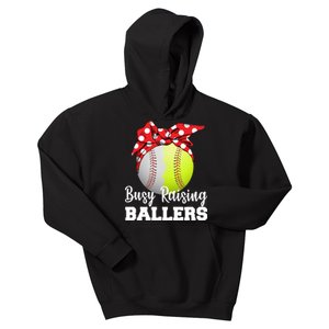 Busy Raising Ballers Kids Hoodie