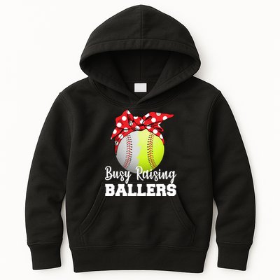 Busy Raising Ballers Kids Hoodie