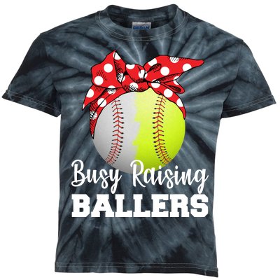 Busy Raising Ballers Kids Tie-Dye T-Shirt