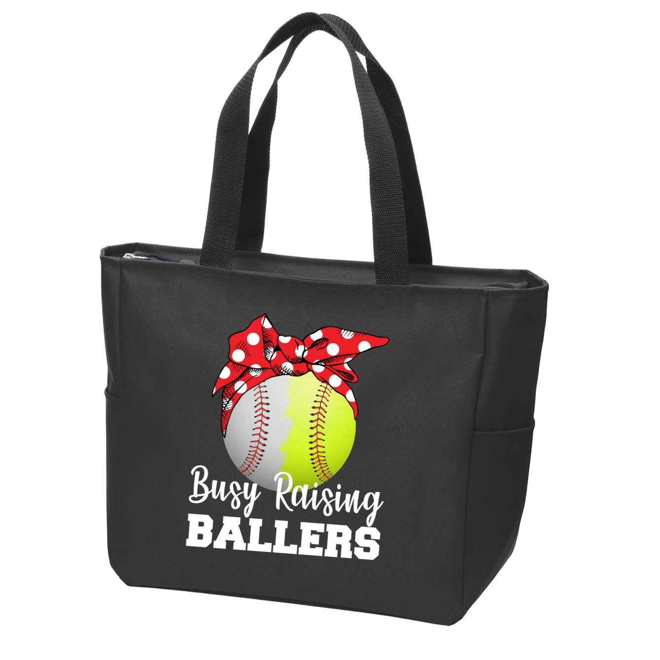 Busy Raising Ballers Zip Tote Bag