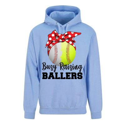 Busy Raising Ballers Unisex Surf Hoodie