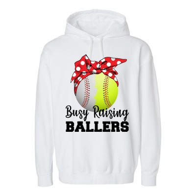 Busy Raising Ballers Garment-Dyed Fleece Hoodie