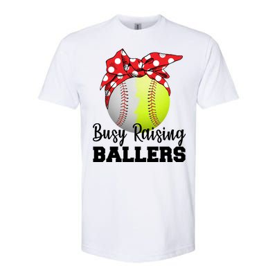 Busy Raising Ballers Softstyle® CVC T-Shirt