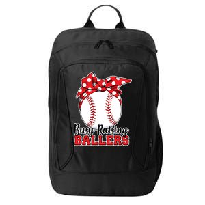 Busy Raising Ballers Baseball Parents City Backpack