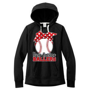 Busy Raising Ballers Baseball Parents Women's Fleece Hoodie