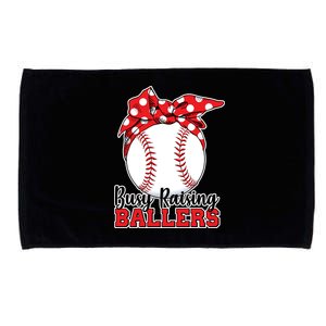 Busy Raising Ballers Baseball Parents Microfiber Hand Towel