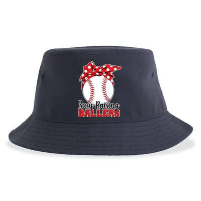 Busy Raising Ballers Baseball Parents Sustainable Bucket Hat