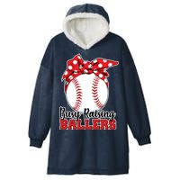 Busy Raising Ballers Baseball Parents Hooded Wearable Blanket