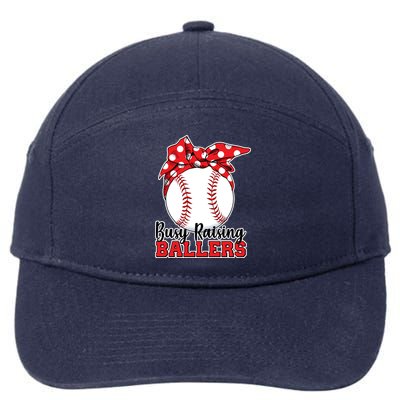 Busy Raising Ballers Baseball Parents 7-Panel Snapback Hat