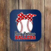 Busy Raising Ballers Baseball Parents Coaster