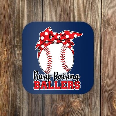 Busy Raising Ballers Baseball Parents Coaster