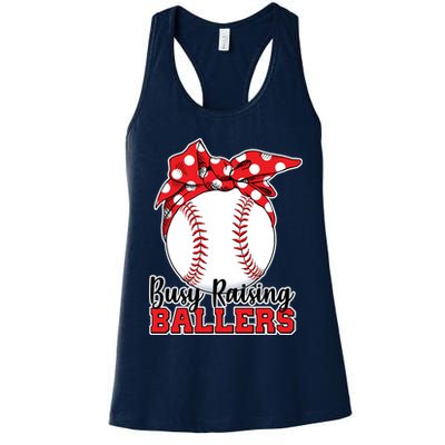 Busy Raising Ballers Baseball Parents Womens Tank Top