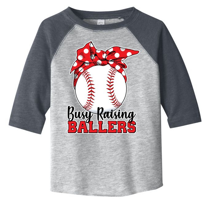 Busy Raising Ballers Baseball Parents Toddler Fine Jersey T-Shirt