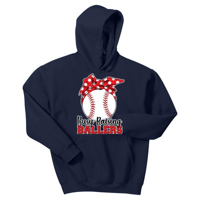 Busy Raising Ballers Baseball Parents Kids Hoodie