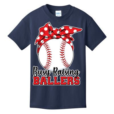 Busy Raising Ballers Baseball Parents Kids T-Shirt