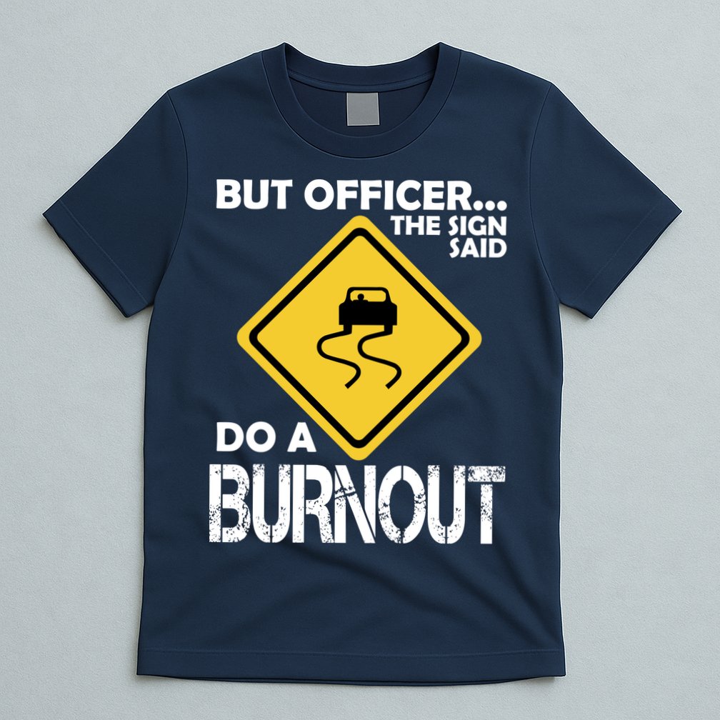 But Officer... The Sign Said Do A Burnout T-Shirt
