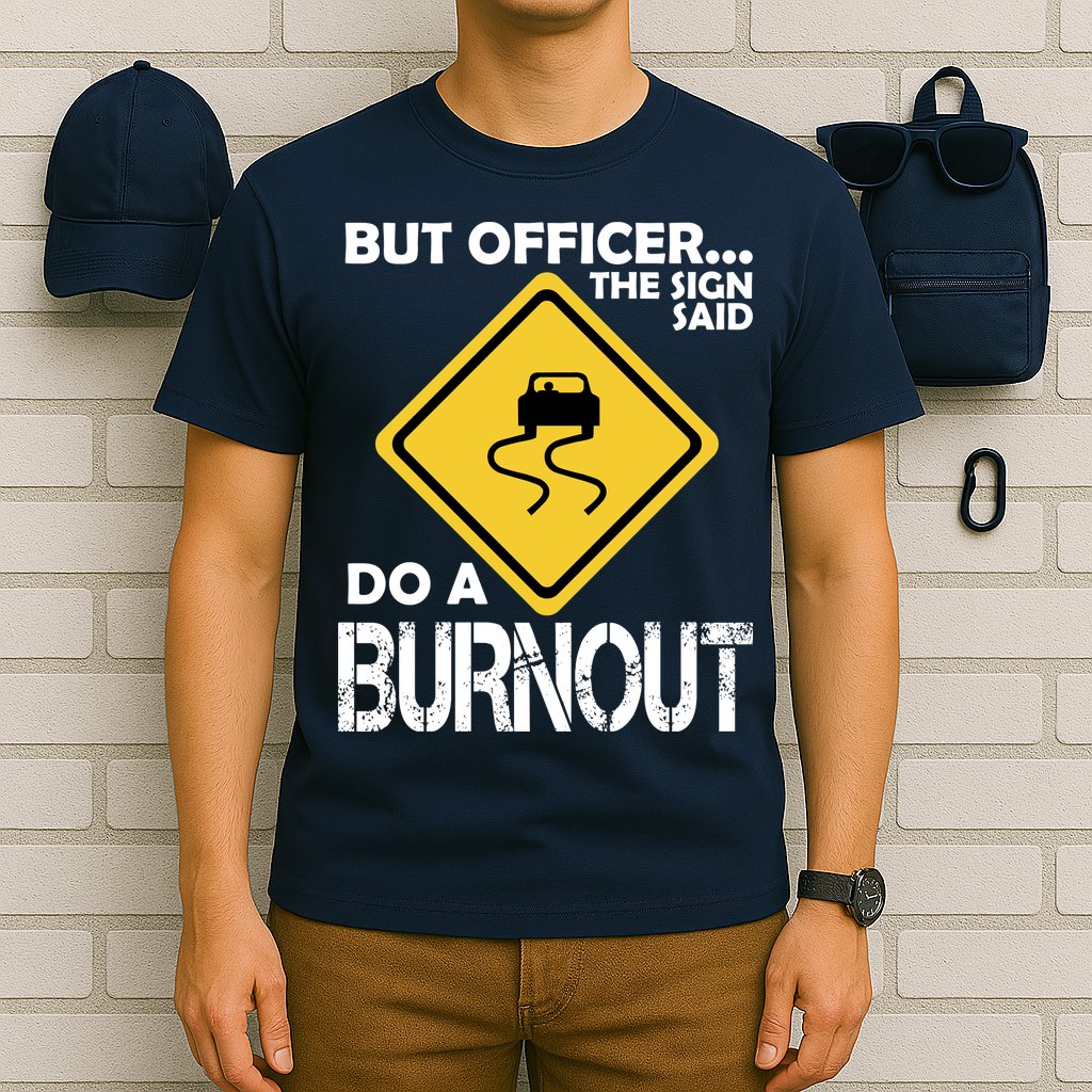 But Officer... The Sign Said Do A Burnout T-Shirt