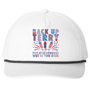 Back Up Terry Put It In Reverse Firework Funny 4th Of July Great Gift Snapback Five-Panel Rope Hat