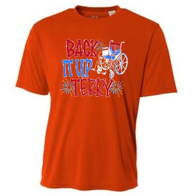 Back Up Terry Put It In Reverse Firework Patriotic 4th July Gift Cooling Performance Crew T-Shirt