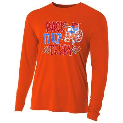 Back Up Terry Put It In Reverse Firework Patriotic 4th July Gift Cooling Performance Long Sleeve Crew