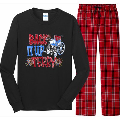 Back Up Terry Put It In Reverse Firework Patriotic 4th July Gift Long Sleeve Pajama Set