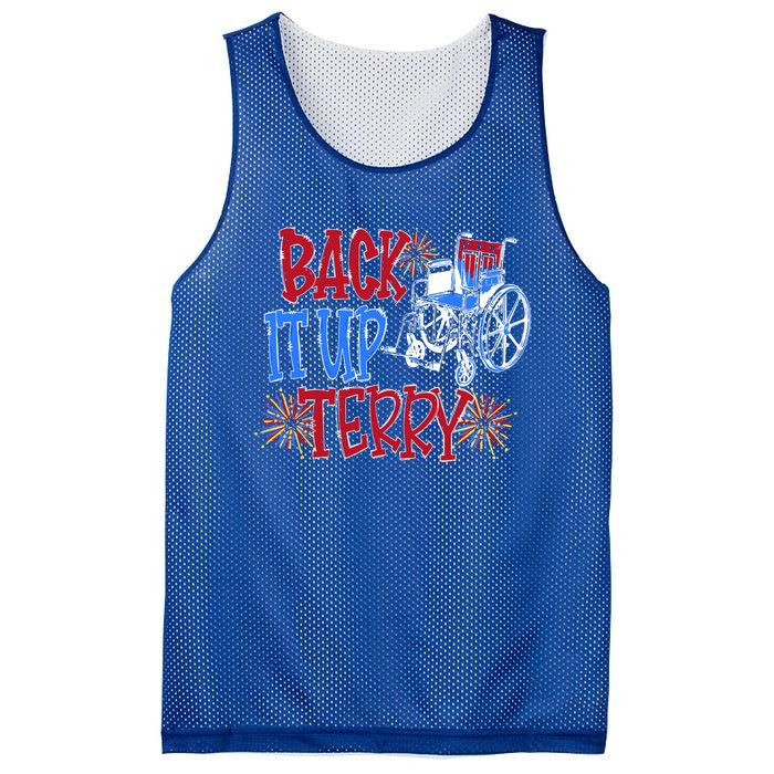 Back Up Terry Put It In Reverse Firework Patriotic 4th July Gift Mesh Reversible Basketball Jersey Tank