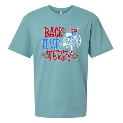 Back Up Terry Put It In Reverse Firework Patriotic 4th July Gift Sueded Cloud Jersey T-Shirt