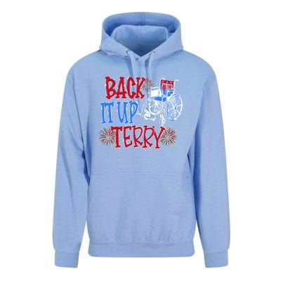 Back Up Terry Put It In Reverse Firework Patriotic 4th July Gift Unisex Surf Hoodie